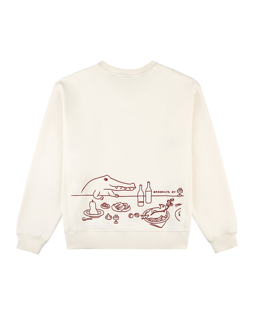 Le Crocodile Crewneck – Dinner Service NY