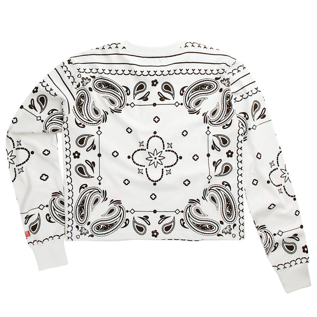 DSNY Magnified Paisley Henley - Crop Cut